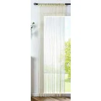Gardinenbox Gardine, Stangendurchzug, Fadengardine Lurex Tunneldurchzug 20305N