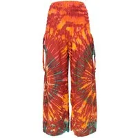 Guru-Shop Relaxhose Farbenfrohe Batikhose, Boho Palazzohose, weite.. alternative Bekleidung