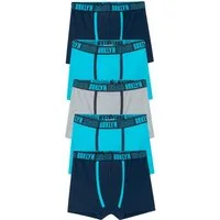 bonprix Boxershorts (Packung, 5-St) mit Print, bequeme Passform, aus Baumwolle und Elasthan, 5er-Pack