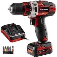 Akku-Bohrschrauber TE-CD 12/1 Li, 12Volt rot/schwarz, Li-Ionen Akku 2Ah