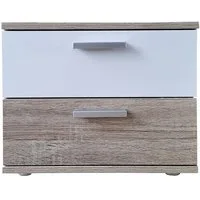 HTI-Line Nachtkommode Nachtschrank Nina mit zwei Schubladen (Stück, 1 St., 1 Nachtschrank), Nachttisch Nachtkommode Nachtkonsole