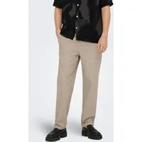 ONLY & SONS Schlupfhose ONSSINUS LOOSE 0007 COT LIN PANT NOOS Baumwolle mit Leinen, locker geschnitten