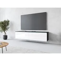 Home affaire Lowboard LOWBOARD D, wahlweise mit oder ohne Beleuchtung, modernes TV-Board ohne Griffe, mit viel Stauraum,stehend und hängend