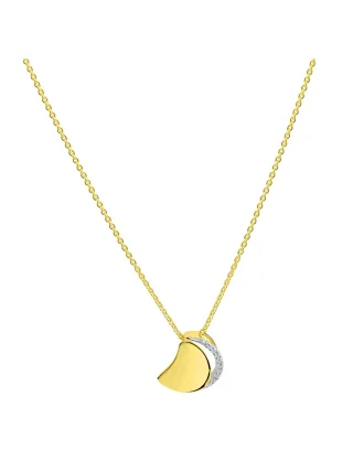 Fascination by Ellen K. Anhänger mit Kette 375/- Gelbgold bicolor Zirkonia