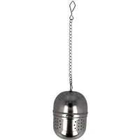 EUROHOME Teesieb Tee Ei mit langer Kette und feinem Sieb, Edelstahl, (1-St., Teesieb 4 x 5,5 cm und Kette 11 cm), Teeei für losen Tee - Teefilter Edelstahl