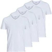 Jack & Jones Unterhemd 4er Pack Jacbasic (Spar-Set, 4-St) Unterhemd / Shirt Kurzarm - Baumwolle - Atmungsaktiv