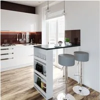 Vicco Bartisch, Weiß/Anthrazit, 117 x 57 cm mit 3 Fächern (1-St)