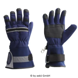 Jugendfeuerwehr Übungshandschuh FIRE KEEPER Junior askö | Blau | EN 388 CAT. II | Reflexband | Finger- & Handrücken-Protektoren 3