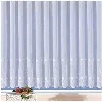 Weckbrodt Gardine Turin (1 St), Kräuselband, transparent, Voile, echte Stickerei, Voile, halbtransparent, Bordüre, Kante, Store