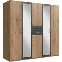 Wimex Kleiderschrank Diver Drehtürenschrank mit Spiegel, 180, 225 o. 270cm breit Bestseller Schlafzimmerschrank wahlweise 3 Innenausstattungen