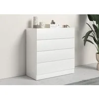 borchardt Möbel Kommode Vaasa, Kommode mit 4 Schubkästen auf Kugelführungen, Sideboard Breite 76 cm, Höhe 79 cm, mit Push-to-open-Funktion