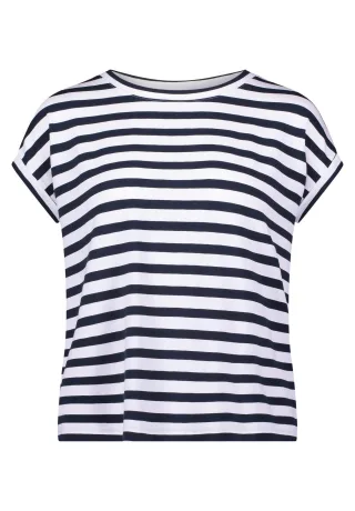 Betty & Co - Casual-Shirt dunkelblau/weiß - Gr. - S
