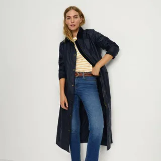 Langer Wachsmantel für Damen, Damen, size: regular, Grün, Baumwolle, by Lands' End
