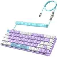 ZIYOU LANG T8 60% Mechanische Gaming-Tastatur,68 Tasten TKL mit Kompaktem Layout, Gaming-Tastatur (Kompaktem Layout,18 RGB,Anti-Ghosting,USB-C Spiralkabel,für PC,Mac)
