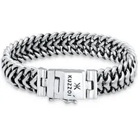 Kuzzoi Armband Herren Panzerarmband Gliederkette 925er Silber