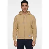 HUGO Sweatjacke Nuwahood in Waffelstruktur, Loose Fit