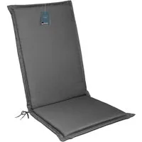 LILENO HOME Hochlehnerauflage Gartenstuhl Auflage, bequeme Sitzauflage für Gartenmöbel, Stuhlkissen, (1er Set), Polsterauflage Anthrazit, Stuhlauflagen, Auflagen Hochlehner