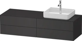 Duravit White Tulip Konsolenwaschtischunterbau wandhängend Graphit Seidenmatt 1300x550x408 mm - WT48 WT4867R58580000