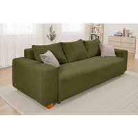 COLLECTION AB Schlafsofa Yves, B: 243 cm, Liegefl. 142x194 cm, Bettfunktion, Bettkasten & 2 Zierkissen, Federkern