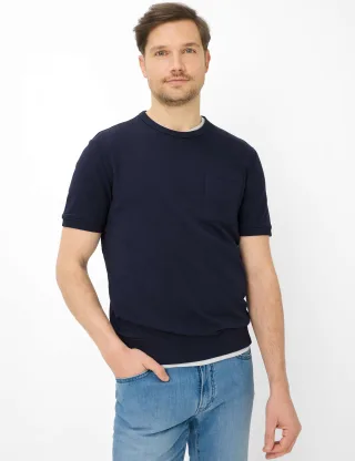 Brax Herren Sweatshirt Style SULLY marine, Blau, Gr. 5XL