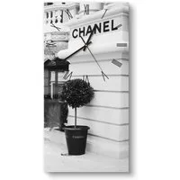 DEQORI Wanduhr 'Chanel Eleganz' (Glas Glasuhr modern Wand Uhr Design Küchenuhr)