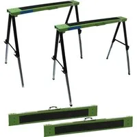 TRUTZHOLM Klappbock 2x Arbeitsbock höhenverstellbar bis 91 cm Unterstellbock Stützbock, 150 kg max. Belastbarkeit, (Spar-Set, 2-St., fertig montiert), platzsparend