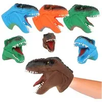Depesche Handpuppe T-Rex Dino Handpuppe Dinosaurier Zufällige Farbe (1-tlg), Dehnbar TPR Ohne Weichmacher Realistisch Überraschungsfarbe T-Rex Dino