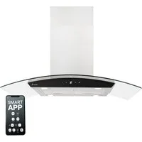 KKT KOLBE Inselhaube Dunstabzugshaube 90 cm SINUS-INSEL-HC Dunstabzugshaube 90 cm SINUS-INSEL-HC, Abzugshaube / Inselhaube / Smarte WiFi-App / Edelstahl / Glas / LED