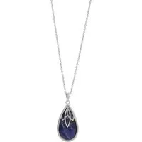 Firetti Kette mit Anhänger Schmuck Geschenk Silber 925 Halsschmuck Halskette Ankerkette, mit Sodalith