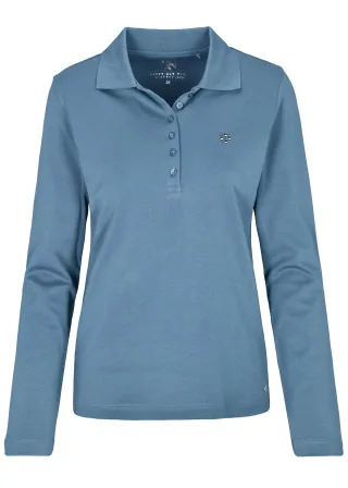 CLARINA - NOS Poloshirt, 1/1 Arm, uni 646 gletschereis - Gr. - 46