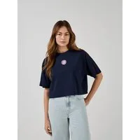 FC Bayern München T-Shirt FC Bayern München, Cropped T-Shirt Essentials, Damen, Navy