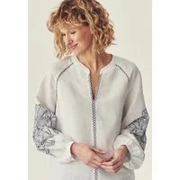 TATUUM Klassische Bluse Bemalter Bluse Mit Leinen - Konti