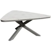 Gardissimo Gartentisch Armati dunkel Triangel 170 cm Esstisch dreieckig (höhenverstellbare Füße, 1 Tisch), wetterfest, pflegeleicht, Aluminium, Nonwoodplatte