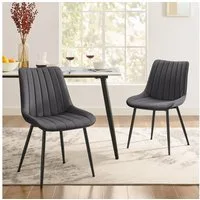 SONGMICS Esszimmerstuhl Stuhlset – Polsterstühle, Moderner Küchenstuhl. Samt (2 St), Küchenstuhl, Samt,Polsterstuhl, bis 120 kg, ERGONOMISCHES DESIGN