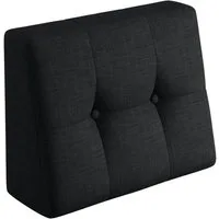 sunnypillow Rückenkissen Palettenkissen gesteppt Seitenkissen 60x40x20/10cm, Schwarz