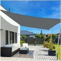 LuxusKollektion Sonnensegel Sonnensegel Rechteckig Wasserdicht Sonnenschutz UV 4x5m Anthrazit