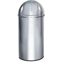 hjh OFFICE Mülleimer PUSH 35L Abfalleimer, 35 Liter, Abfalleimer mit Schwingdeckel, Papierkorb