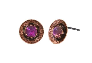 konplott - Ohrstecker - Honey Drops in Space violet