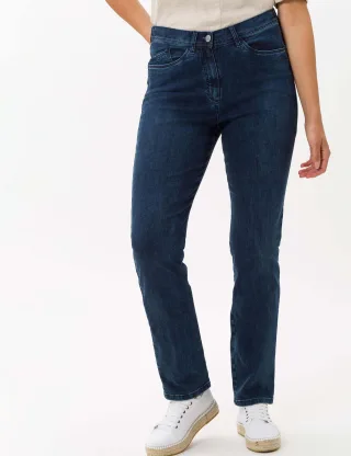 Raphaela by Brax Damen Five-Pocket-Hose Style LAURA SLASH STONED + EFFEKT, denim blau, Gr. 38