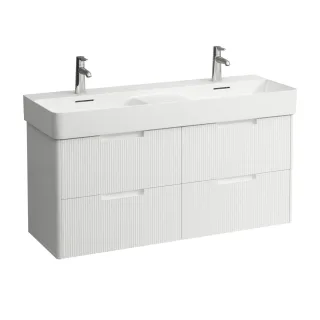 LAUFEN Waschtischunterschrank JUNA 400x1168x515 4 Schubl m. Griffmulde f.WT H814282 weiß matt, H411 H4116441092601