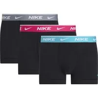 Nike Underwear Trunk TRUNK 3PK (Packung, 3-St., 3er) mit farbigem NIKE Logo-Elastikbund