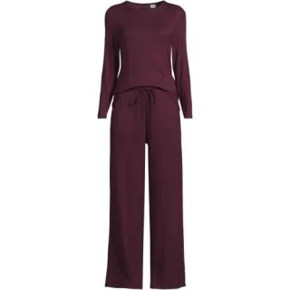 Pyjama-Set aus Viskose, Damen,  Rot, Viskose, by Lands' End