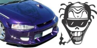 Autoaufkleber für die Motorhaube "Aufkleber smoke ahead"