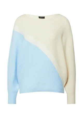 s.Oliver BLACK LABEL - Strickpullover blau/creme - Gr. - 38
