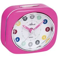 Atlanta Quarzwecker 1983/17 mit Weckwiederholung Pink