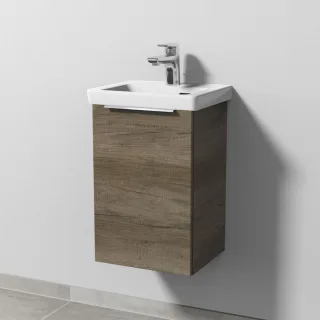 Sanipa 3way Waschtischunterbau zu Villeroy & Boch Subway 3.0 Waschtisch mit 1 Tür, Eiche-Nebraska UM84037