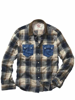 Replay Herren Karohemd Blau Oberstoff 1: 100 % Baumwolle