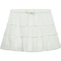 Superdry Sommerrock CHEESECLOTH TIERED MINI SKIRT aus Baumwolle, Regular Fit, mit Gummizug, unifarbene Optik