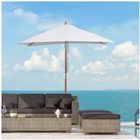 Outsunny Sonnenschirm Knickbar, LxB: 200x150 cm, rechteckig Strandschirm, 3-stufig einstellbarer Schirm, Verstellbarer Neigungswinkel bis 45°