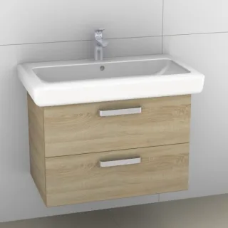 Artiqua 413 Waschtischunterschrank für IT! 121980 Castello Eiche quer NB, 413-WU2L-K113-7136-426 413-WU2L-K113-7136-426